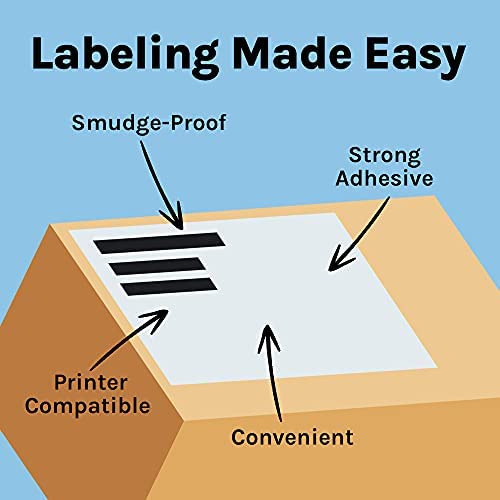 Premium Label Supply White Sticker Full Sheet Shipping Labels - 8.5"" x 11"" - Laser/Inkjet Compatible - (1 Label/Sheet), 100 Sheets - Letter Size - Image 5